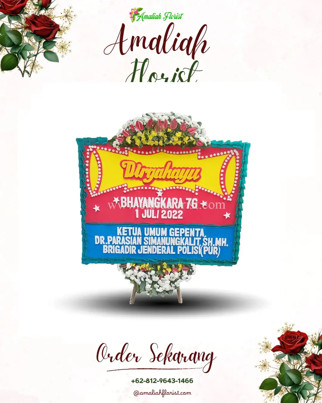 Papan Bunga HUT Ulang Tahun Jangkang